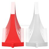 Дорожный вкладывающийся барьер блок красный + белый комплект