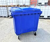Пластиковый мусорный бак контейнер для мусора 660 литров с ндс Синий